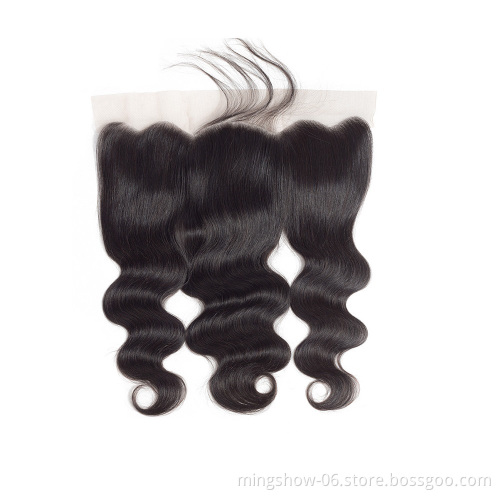 Body Wave Frontal Closure With Baby Hair 100% Remy Human Hair 13x4 Ear To Ear Lace Frontal Closure
